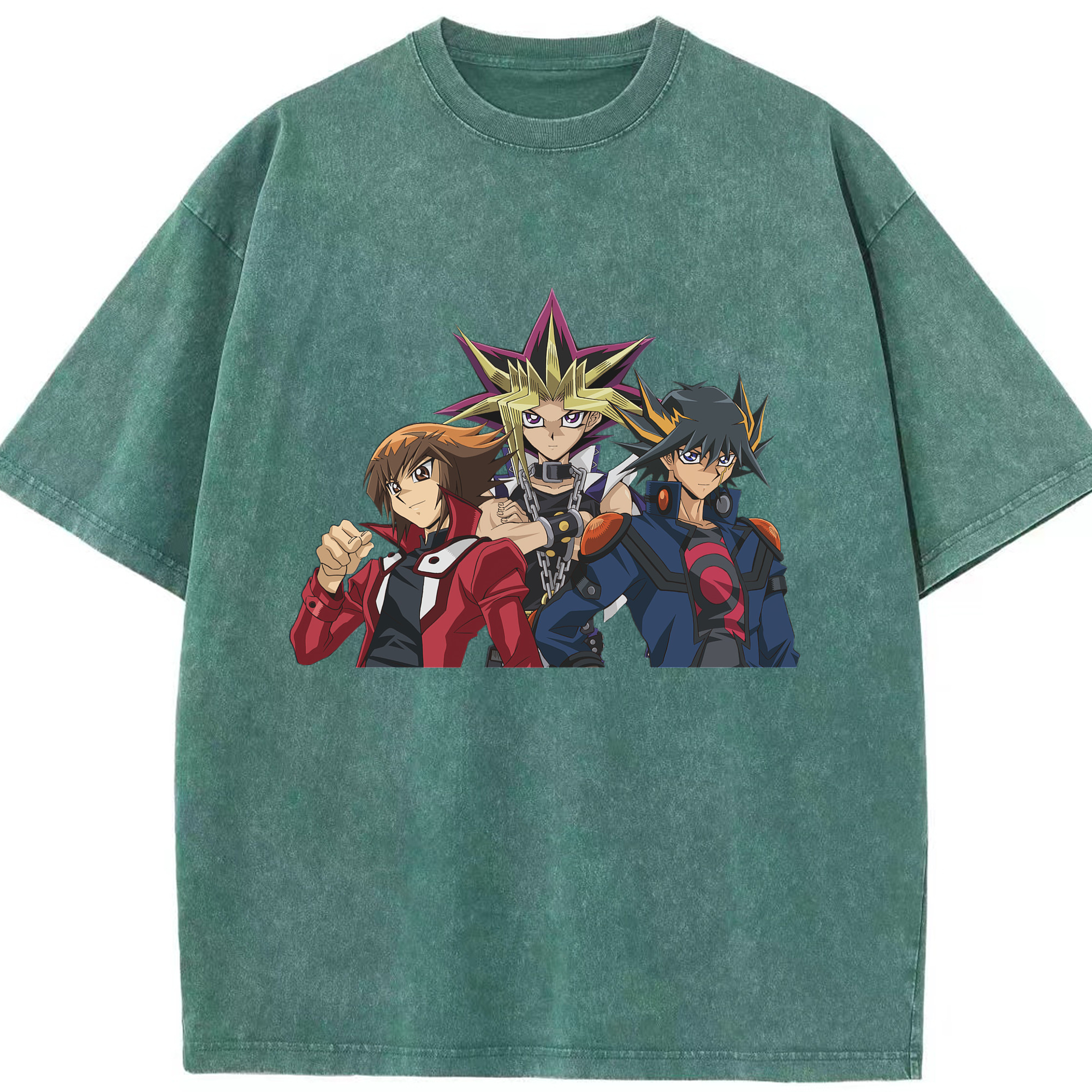 （画像用） 遊☆戯☆王 Yu-Gi-Oh! 綿100% ヴィンテージ風 半袖Tシャツ（フロントプリント）